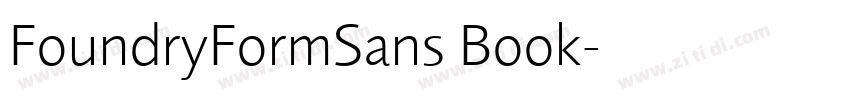 FoundryFormSans Book字体转换